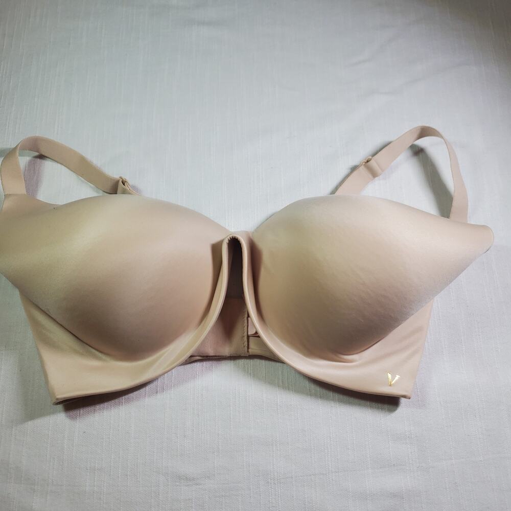 Victoria's Secret Womens Bra Size 36DD Beige Underwire T-Shirt Adjustable Strap